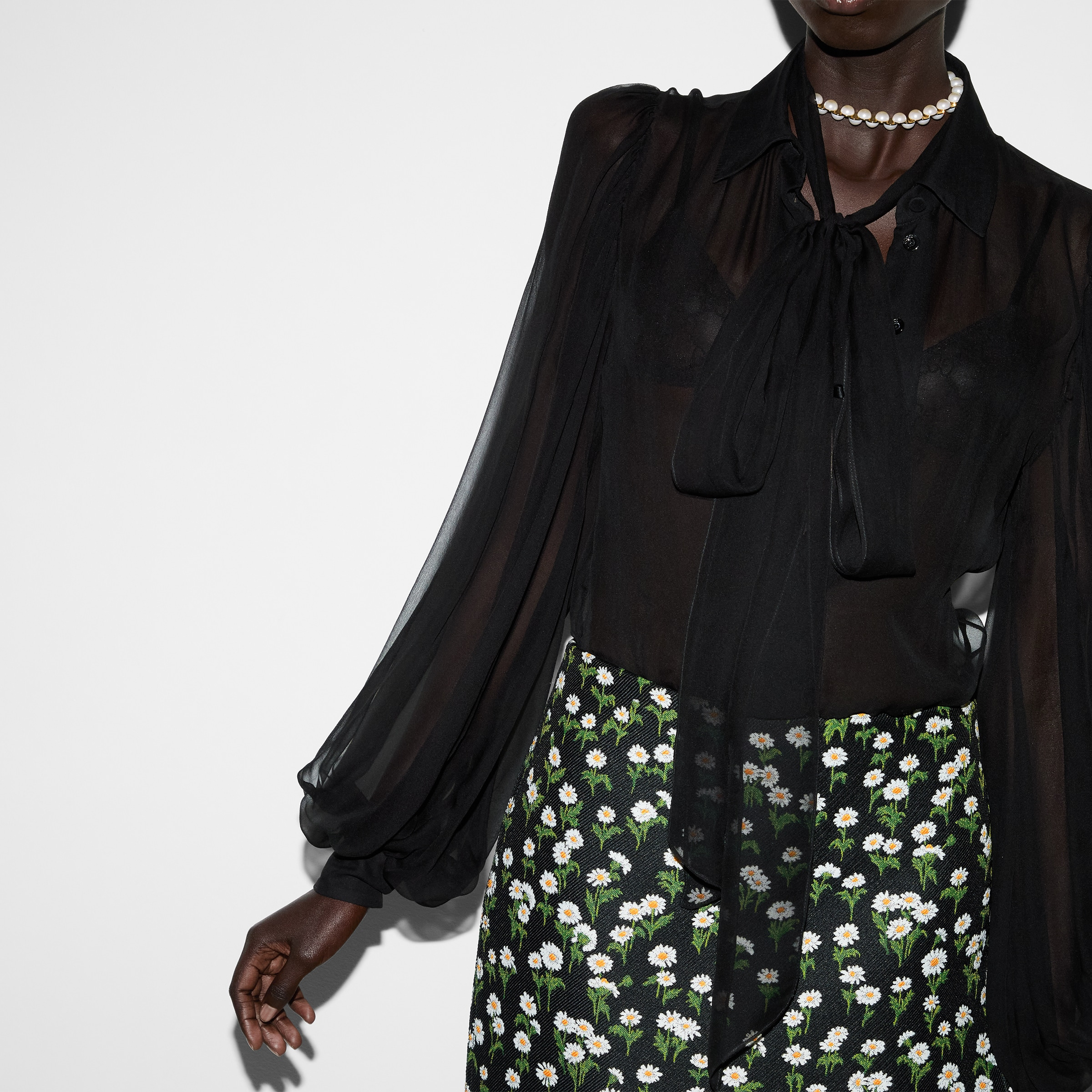 Silk chiffon shirt - 5