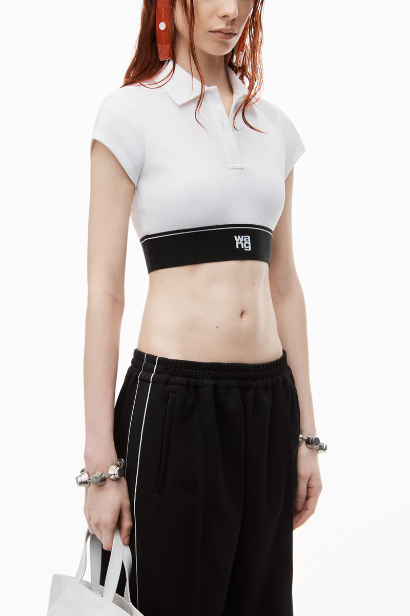 Cheerleader Polo Top in Pique 3