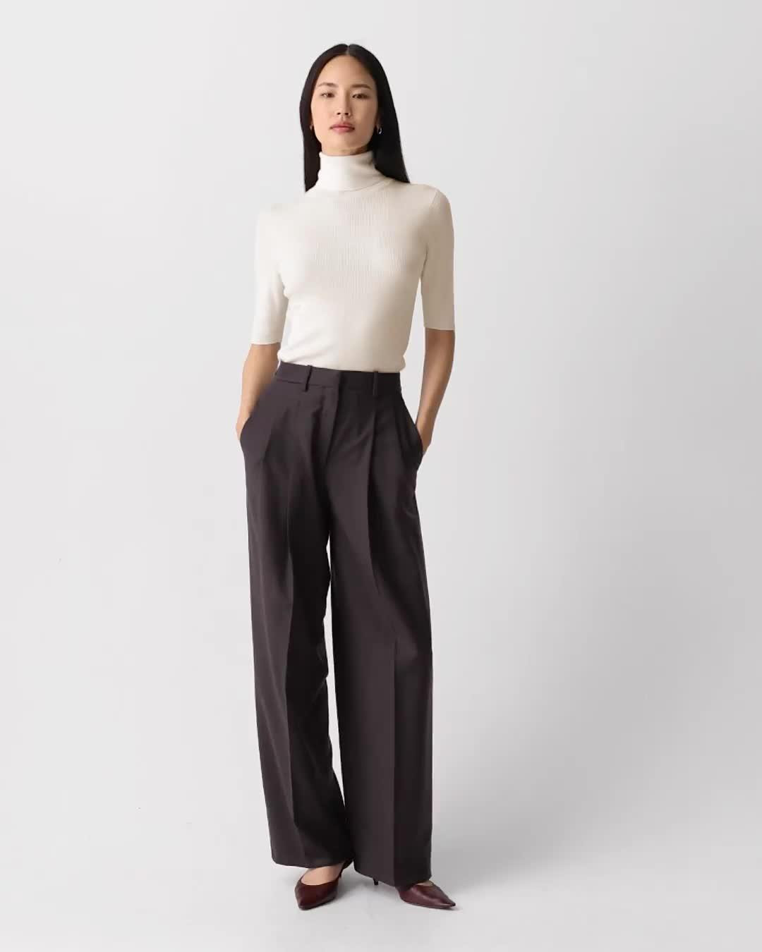 Double Pleat Pant, 29’’ in Sleek Flannel - 7
