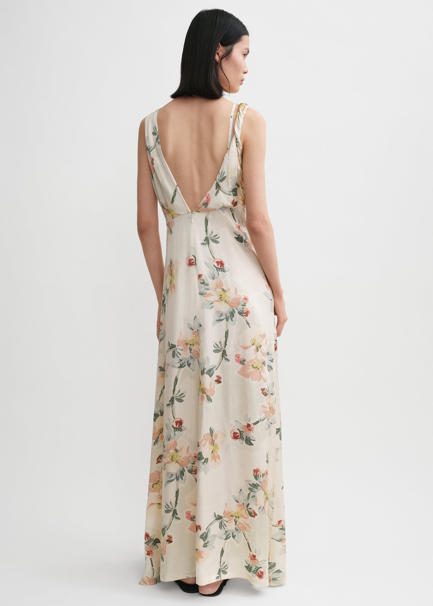 Twist drape dress washed floral - 4