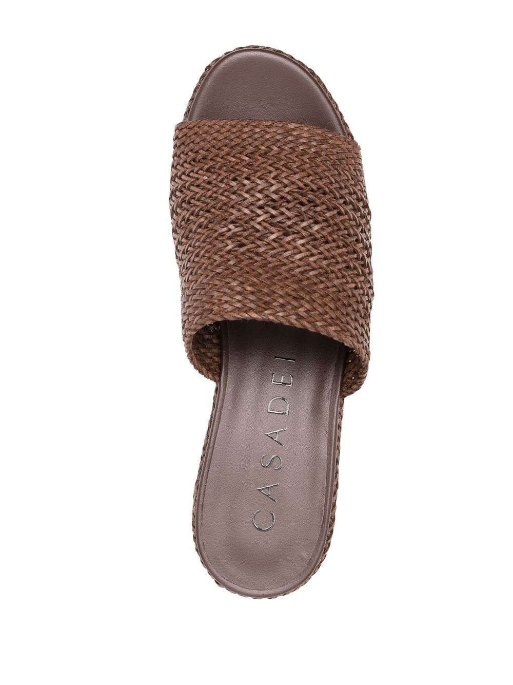 interwoven platform wedge sandals - 4