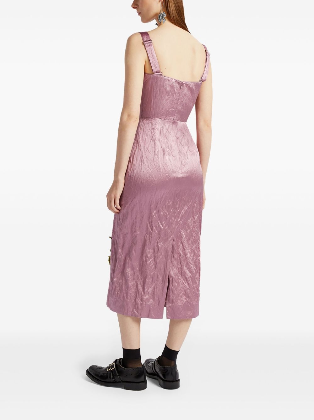 bustier-neckline cocktail dress - 4