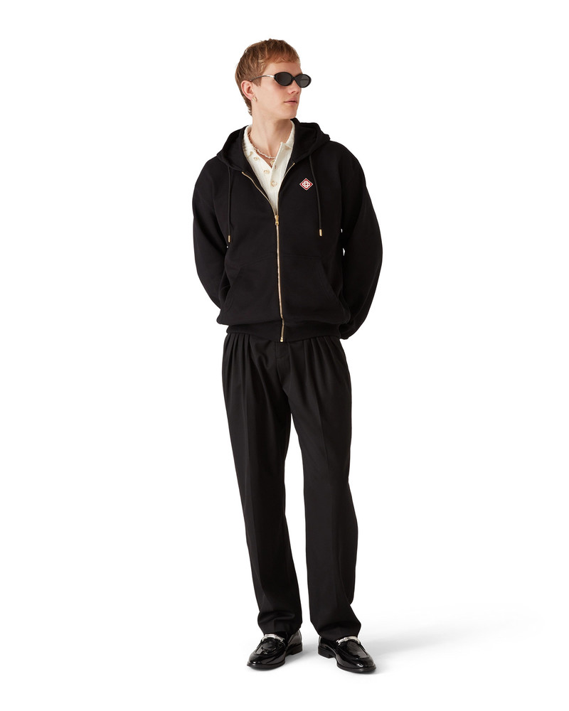 CASABLANCA Diamond Logo Zip Hooded Sweatshirt outlook