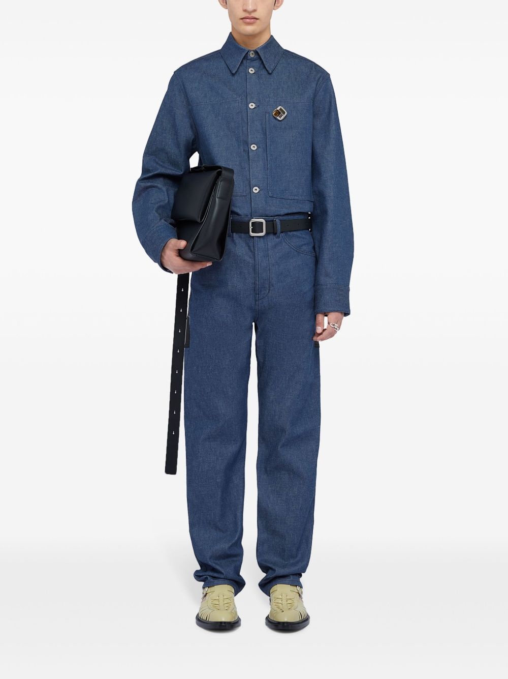 cotton denim overshirt - 2