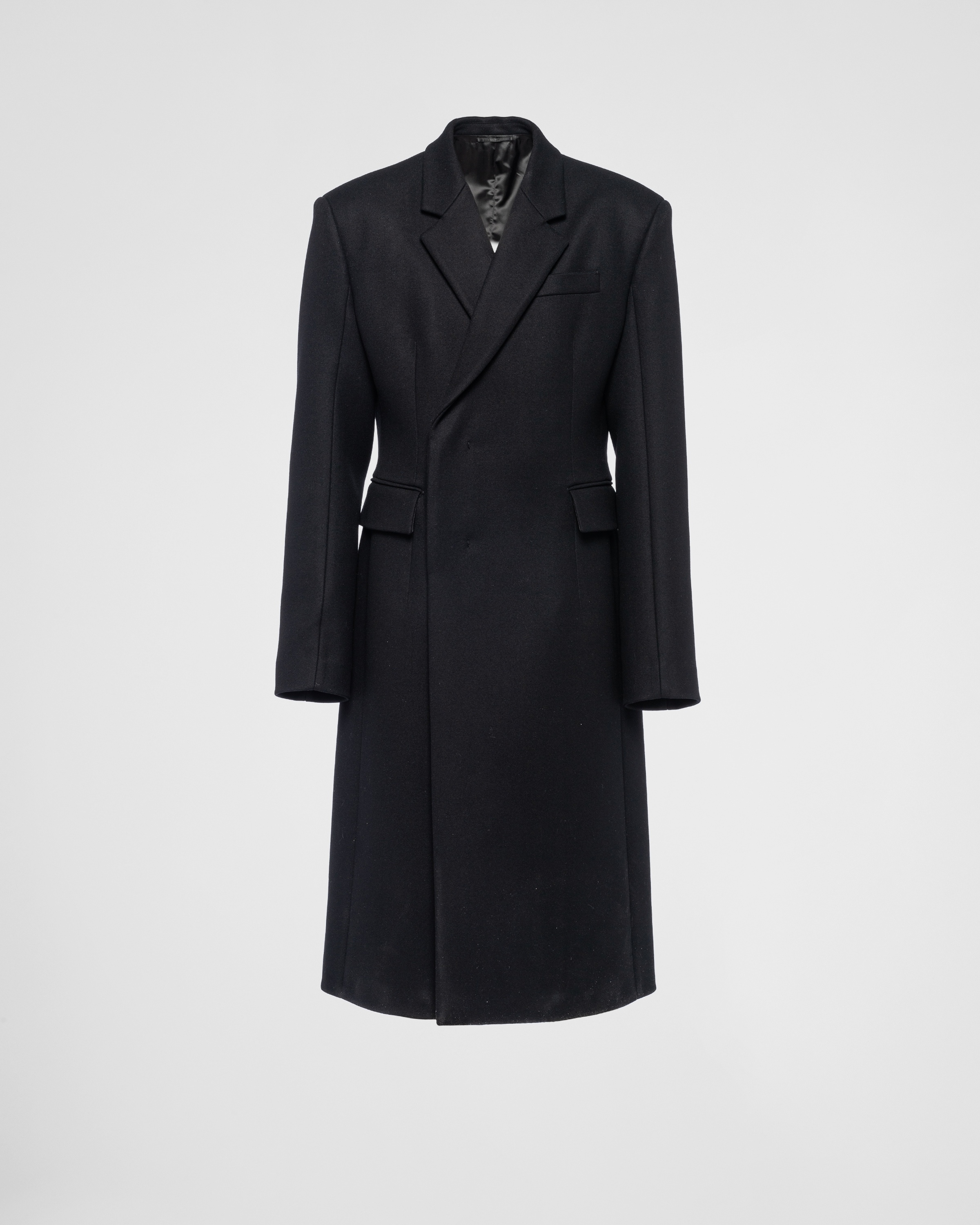 Double-breasted wool coat - 1