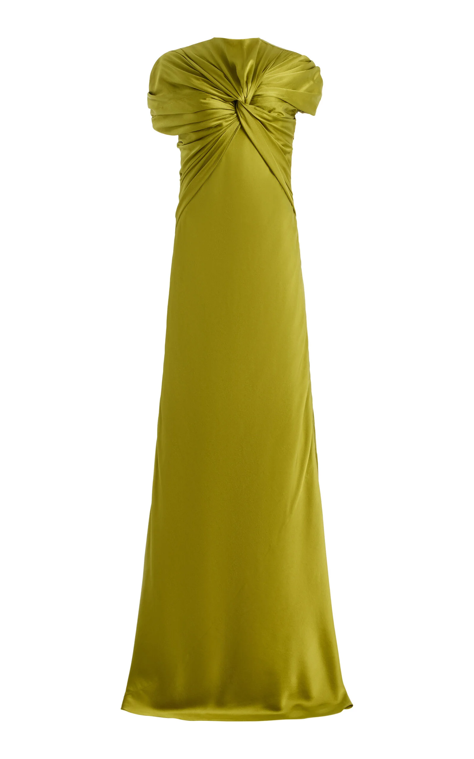 Exclusive The Clover Twisted Silk-Satin Maxi Dress - 1