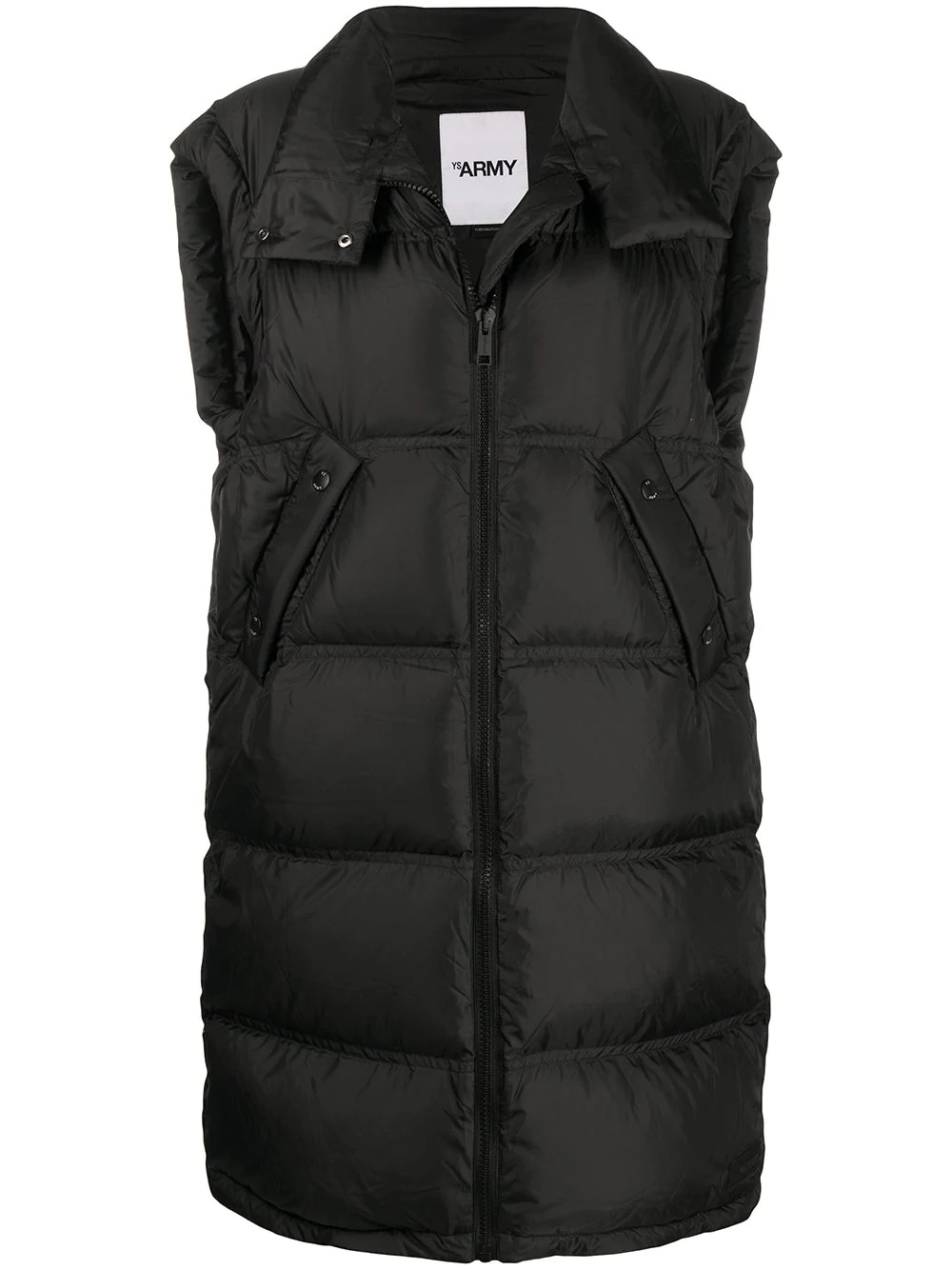 padded sleeveless vest - 1