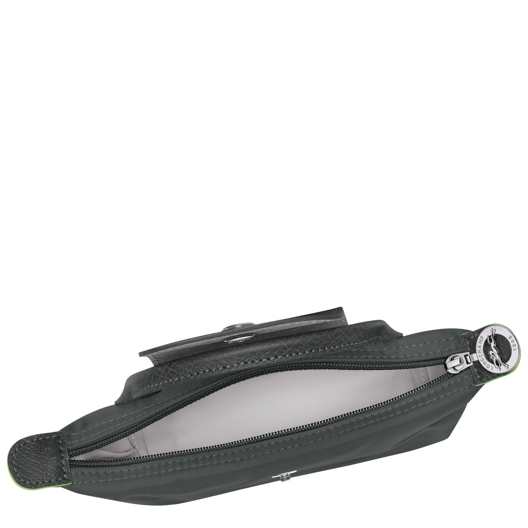 Le Pliage Green Pouch with handle Graphite - Recycled canvas - 5