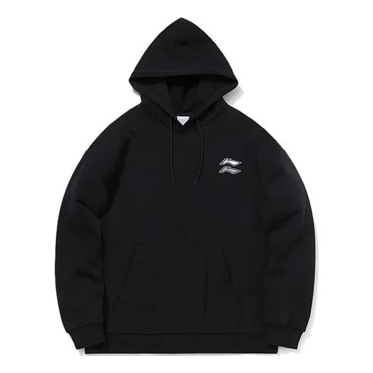 Li-Ning Sports Fashion Series Loose Pullover Hoodie 'Black' AWDQB38-1 - 1