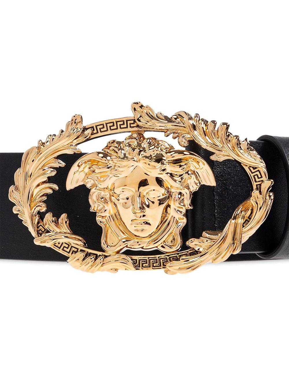 medusa-head leather belt - 4