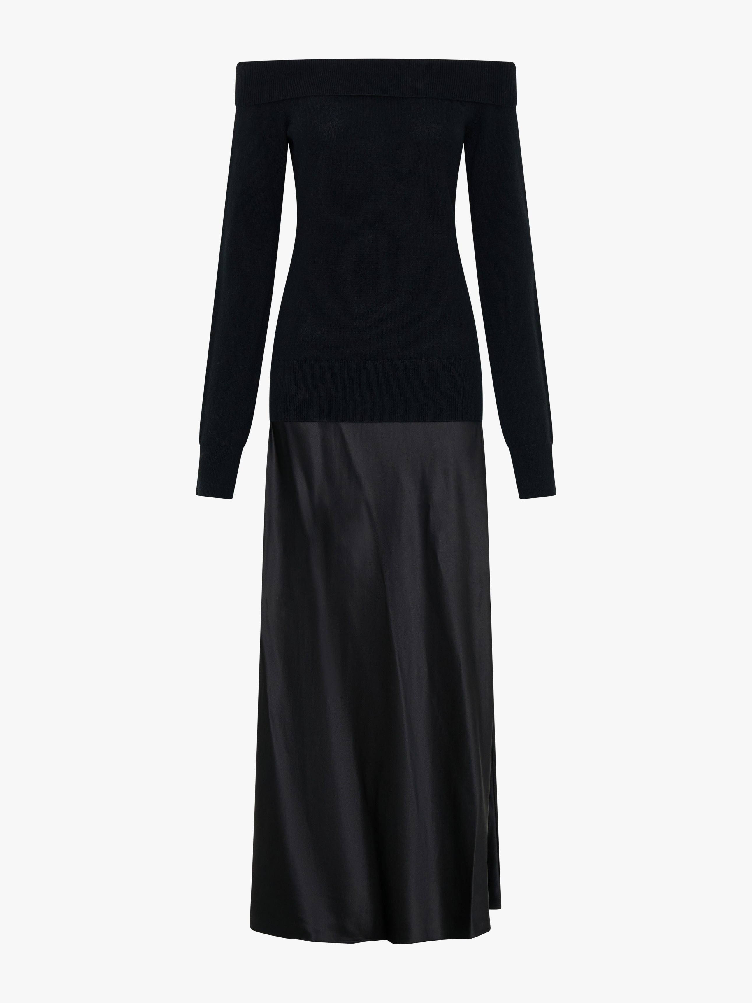 Shoulderless Cashmere Monument Dress - 5