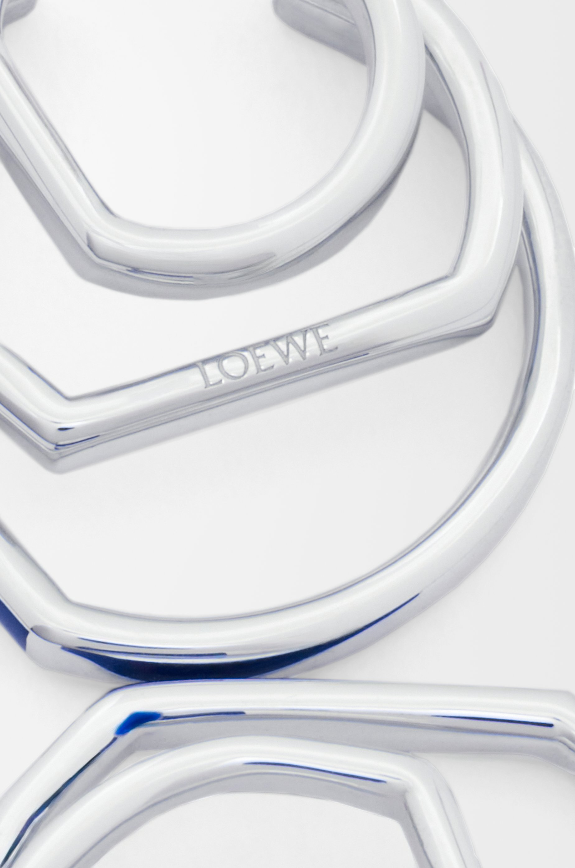 Stacked hoop earrings in sterling silver and enamel - 2