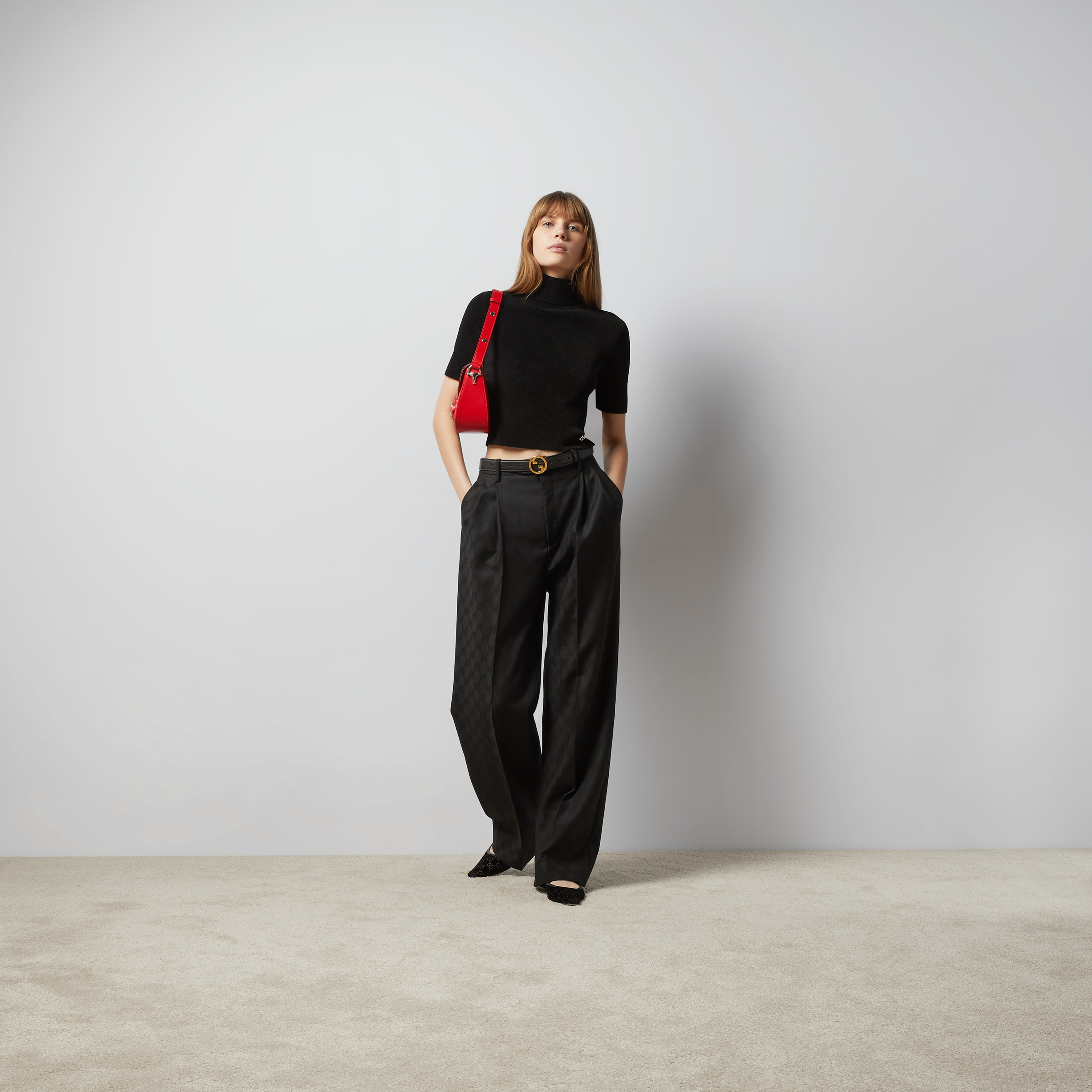 GG wool jacquard pant - 2