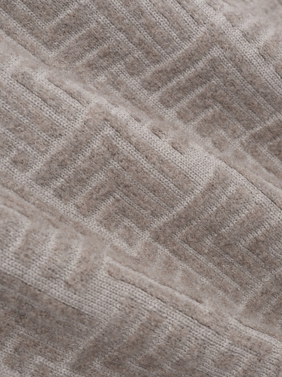 Wool Jacquard High Neck Sweater - 3
