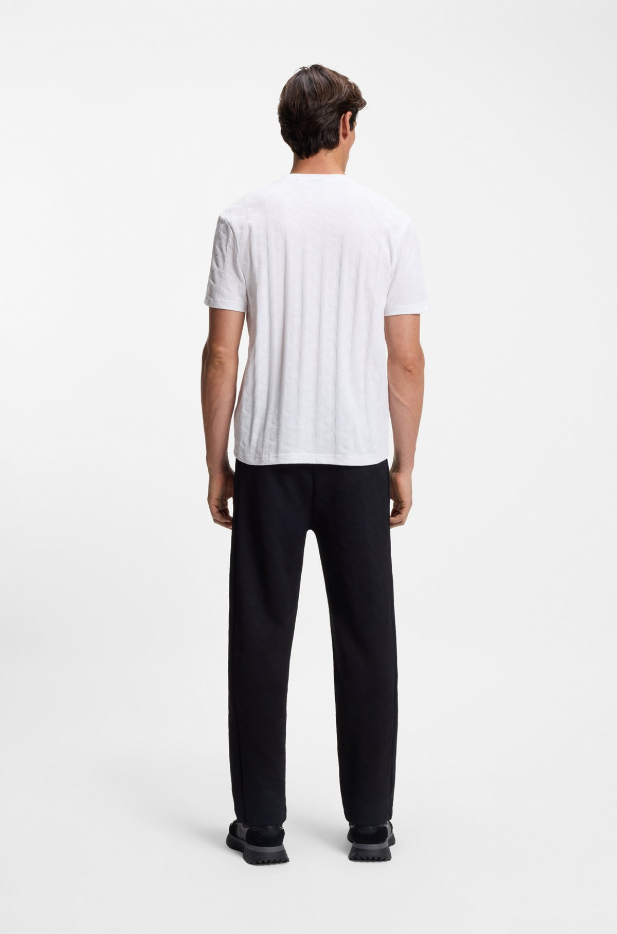 COTTON T-SHIRT WITH JACQUARD PATTERN - 5