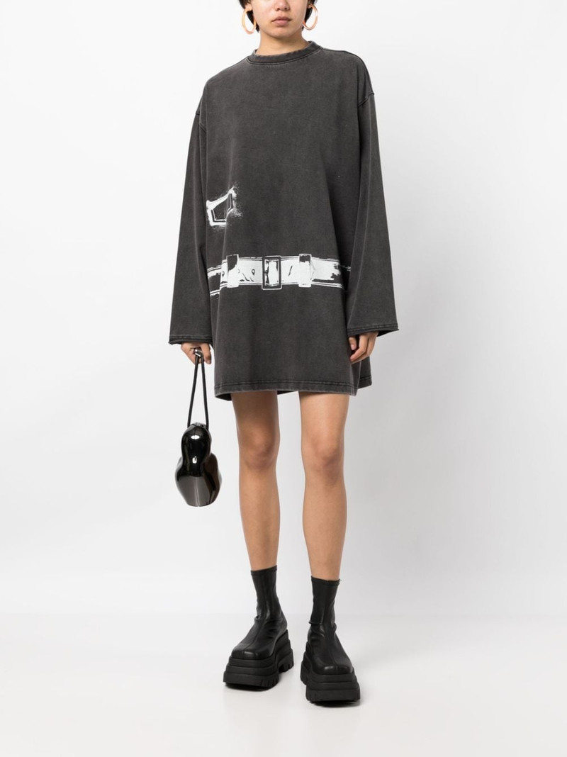 We11done long-sleeve cotton mini dress outlook