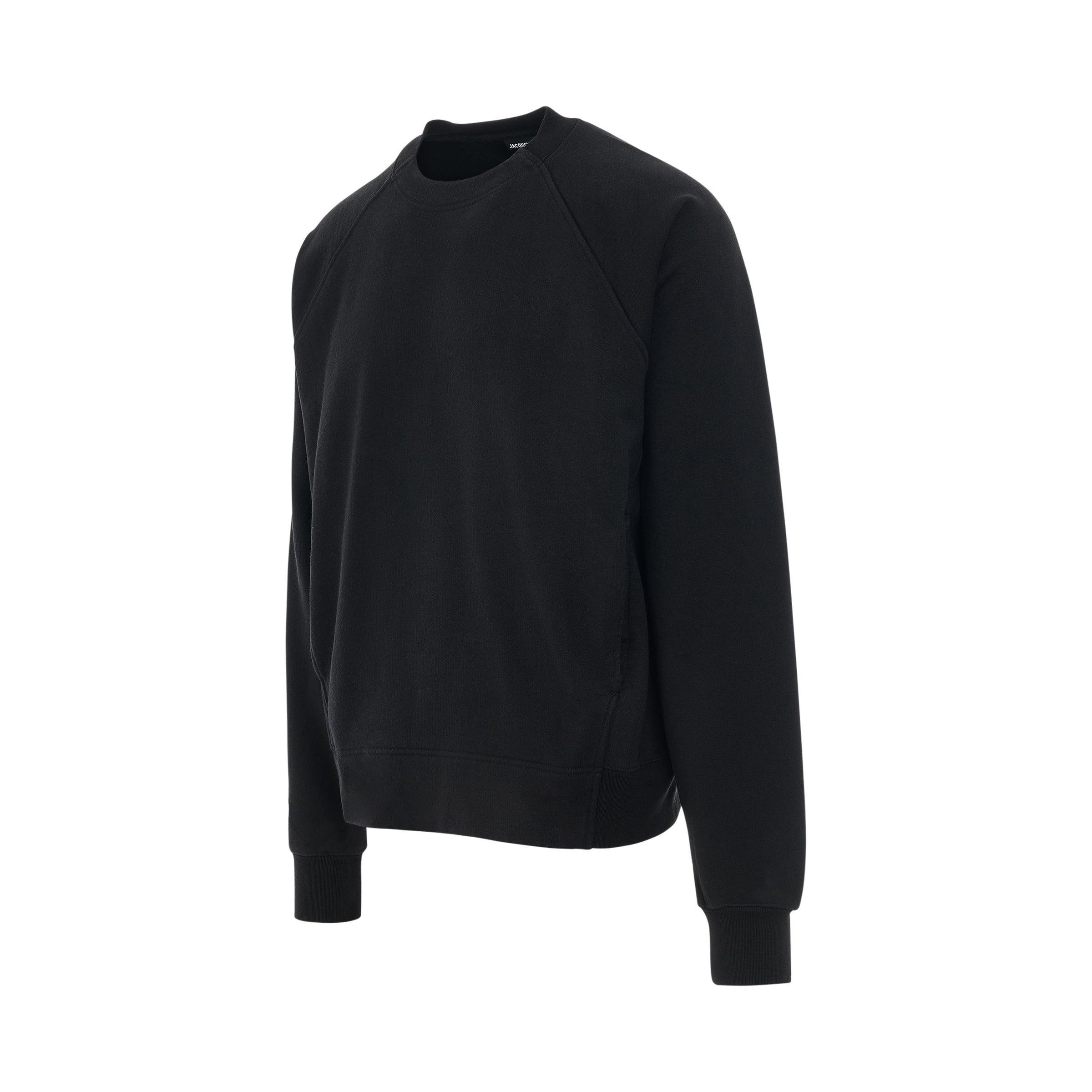 Typo Sleeve Logo Sweatshirt in Black - 2