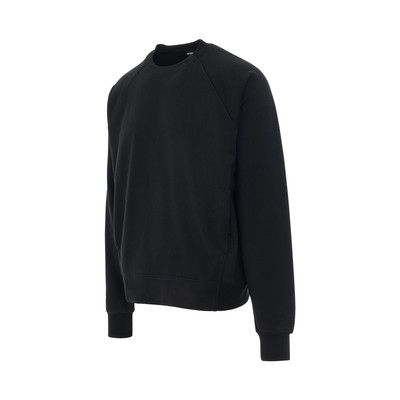 JACQUEMUS Typo Sleeve Logo Sweatshirt in Black outlook