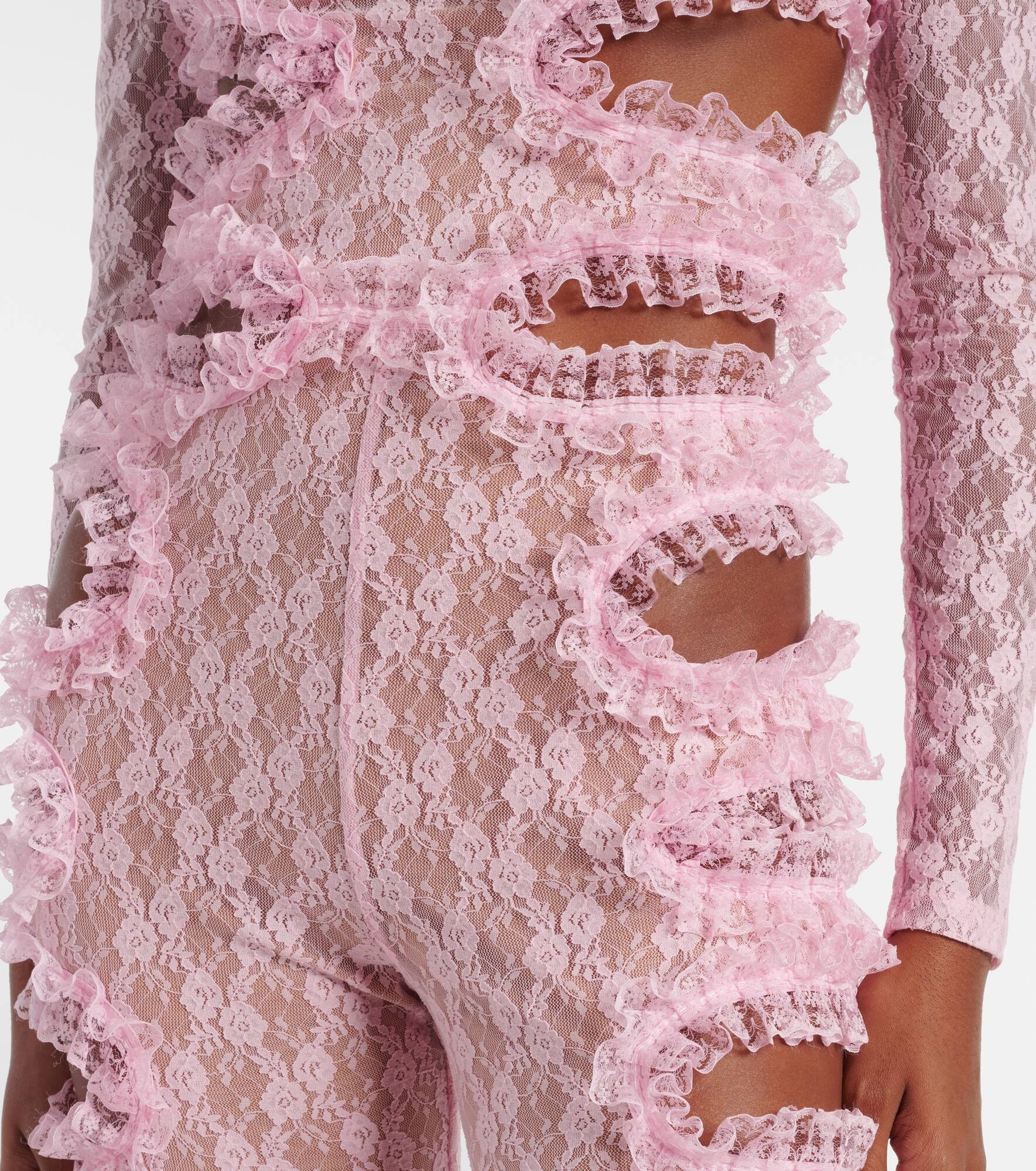 x Christopher Kane cutout lace catsuit - 5