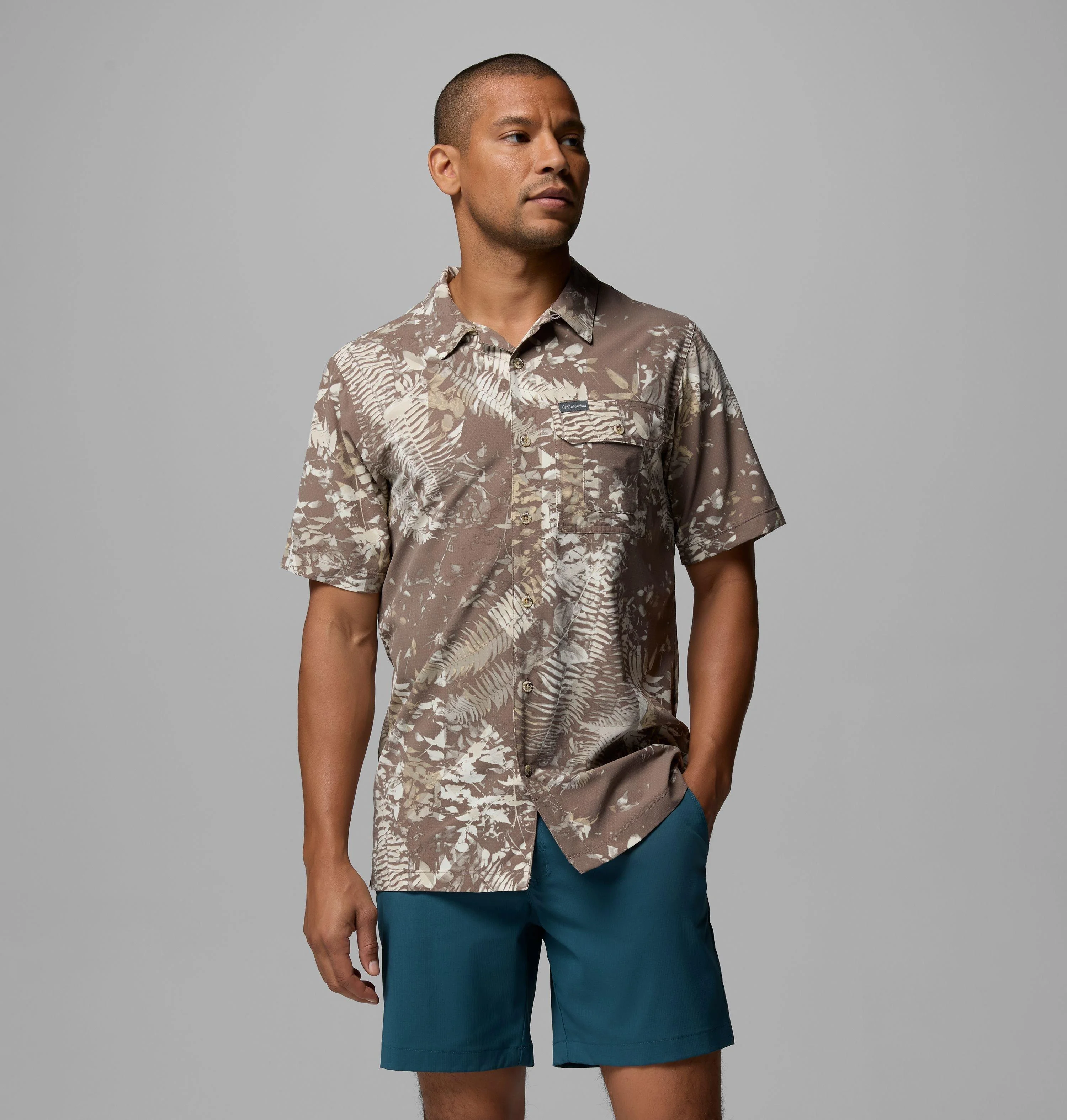 Men's Tech Trail Utility Printed Woven Short Sleeve Shirt - 1