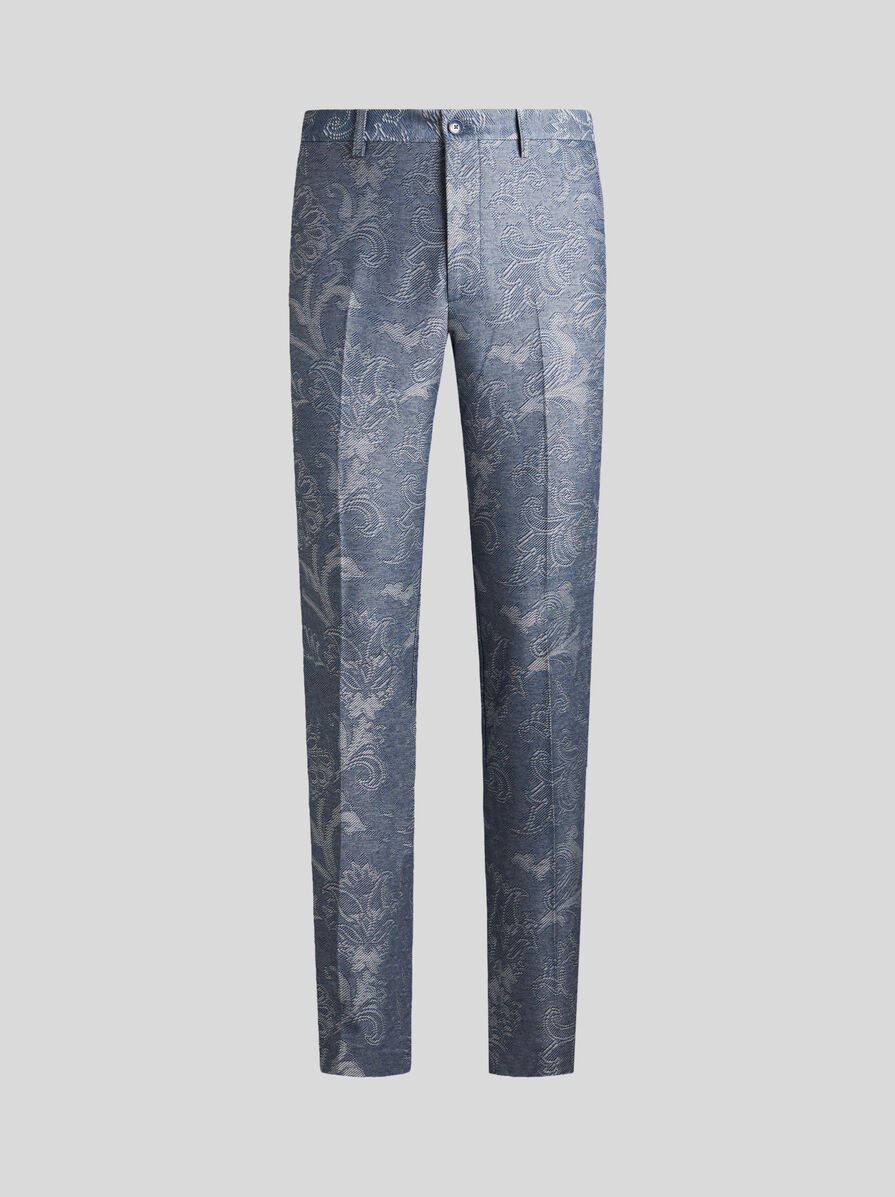 COTTON JACQUARD TROUSERS - 1