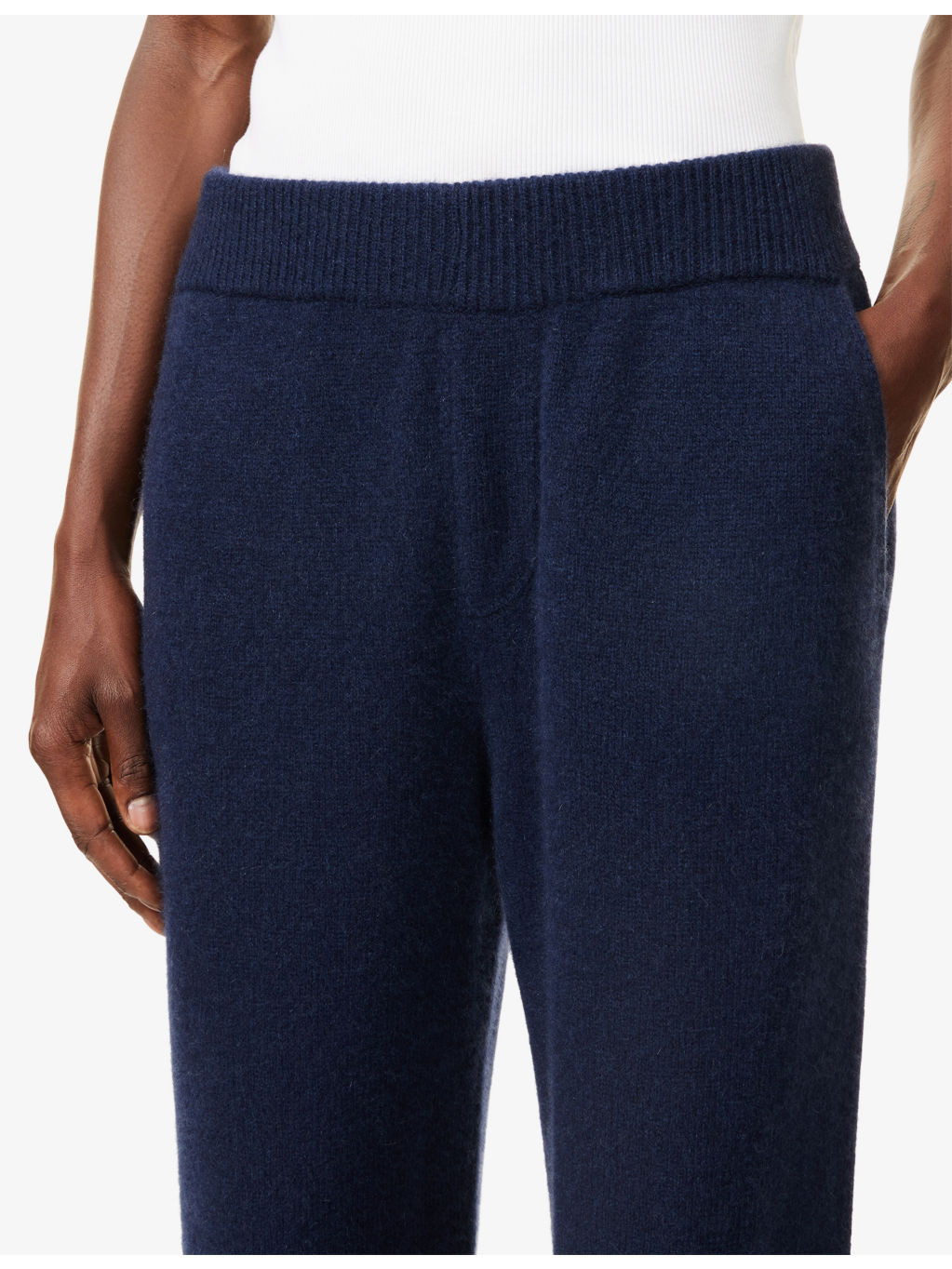 Brushed Wide-Leg Cashmere Trousers - 5