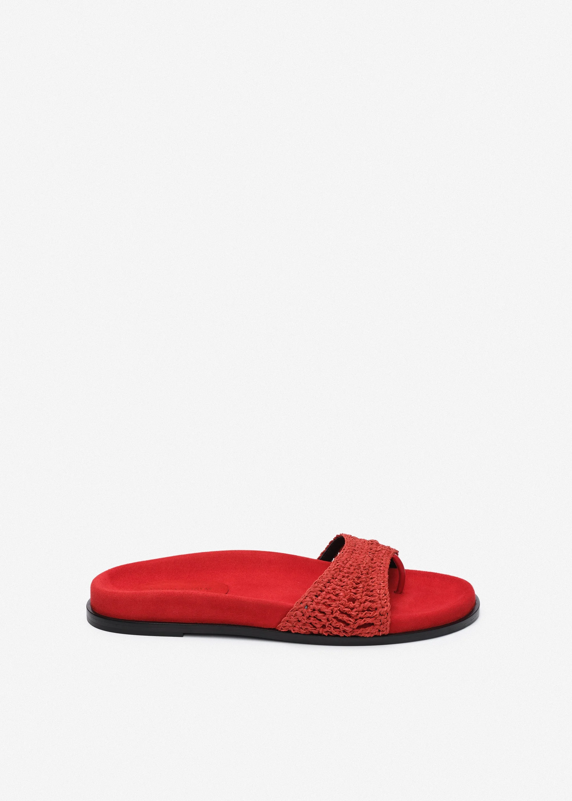 Crochet strap sandals in red - 1