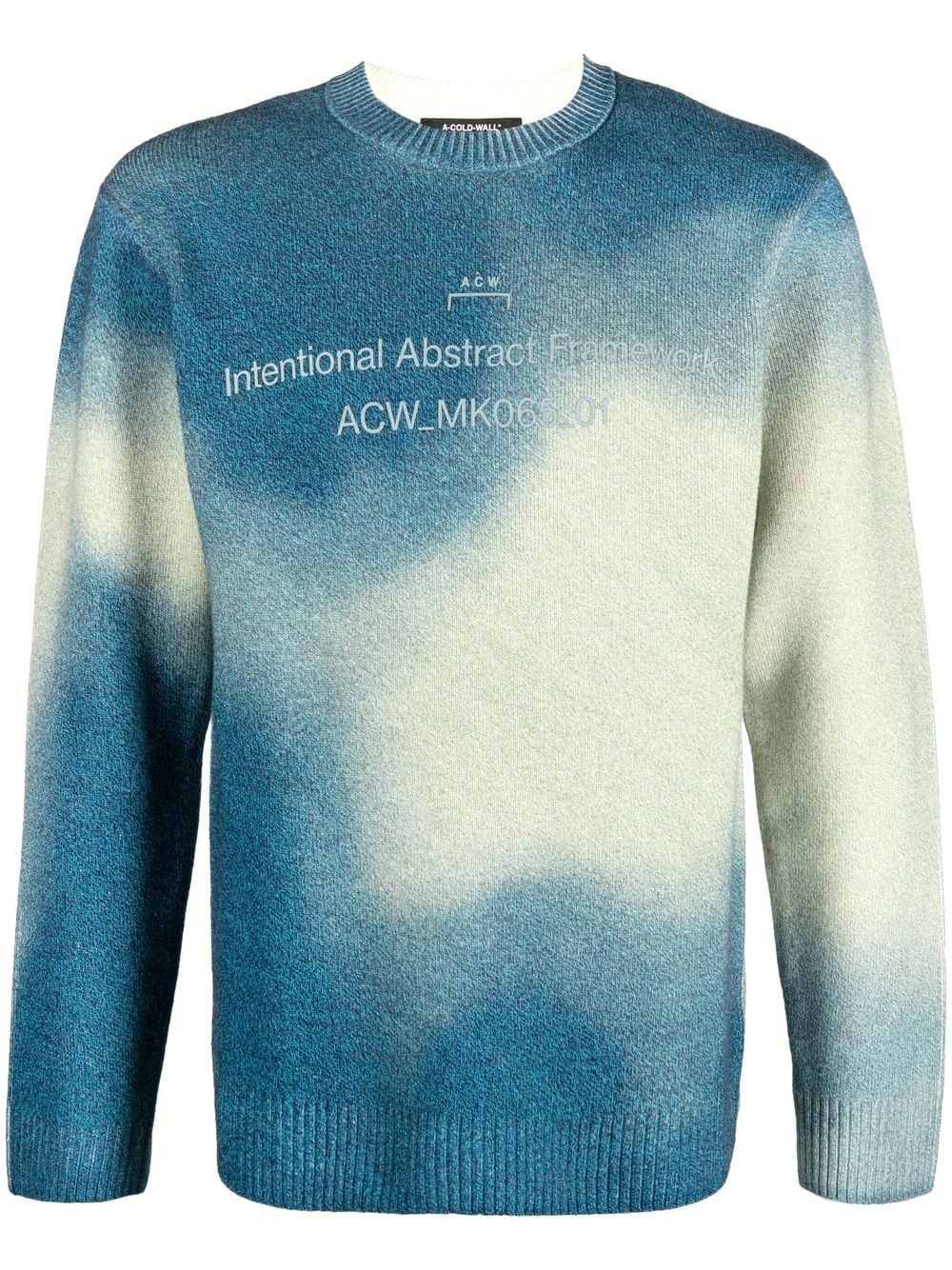 gradient-knit crew-neck jumper - 1