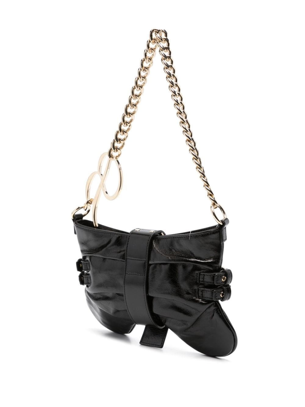 medium Butterfly leather shoulder bag - 3