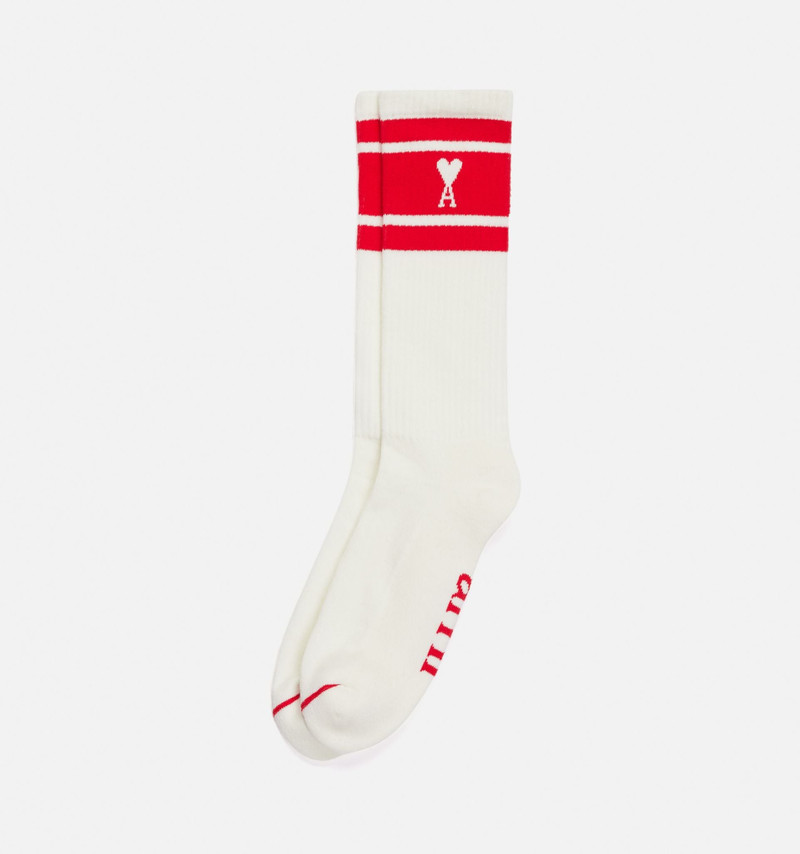 AMI Paris Ami de Coeur Striped Socks outlook