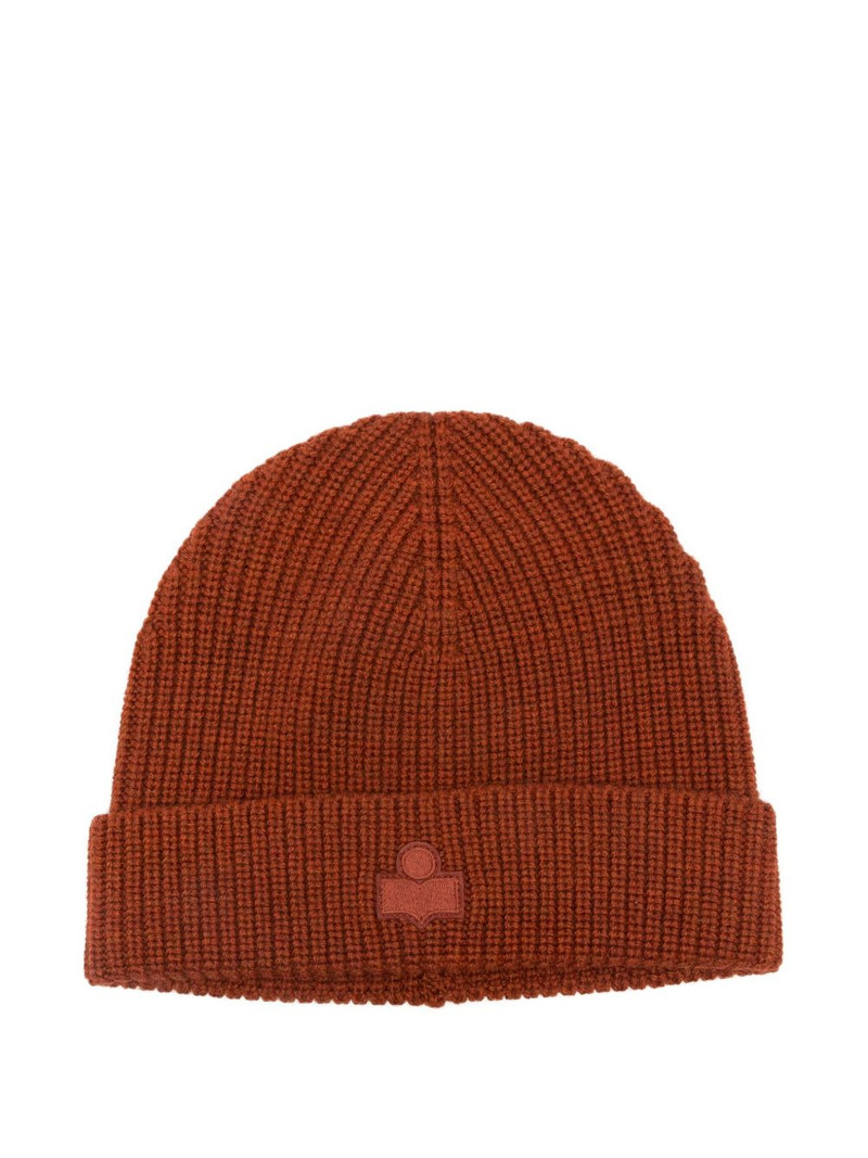 ribbed logo beanie 1