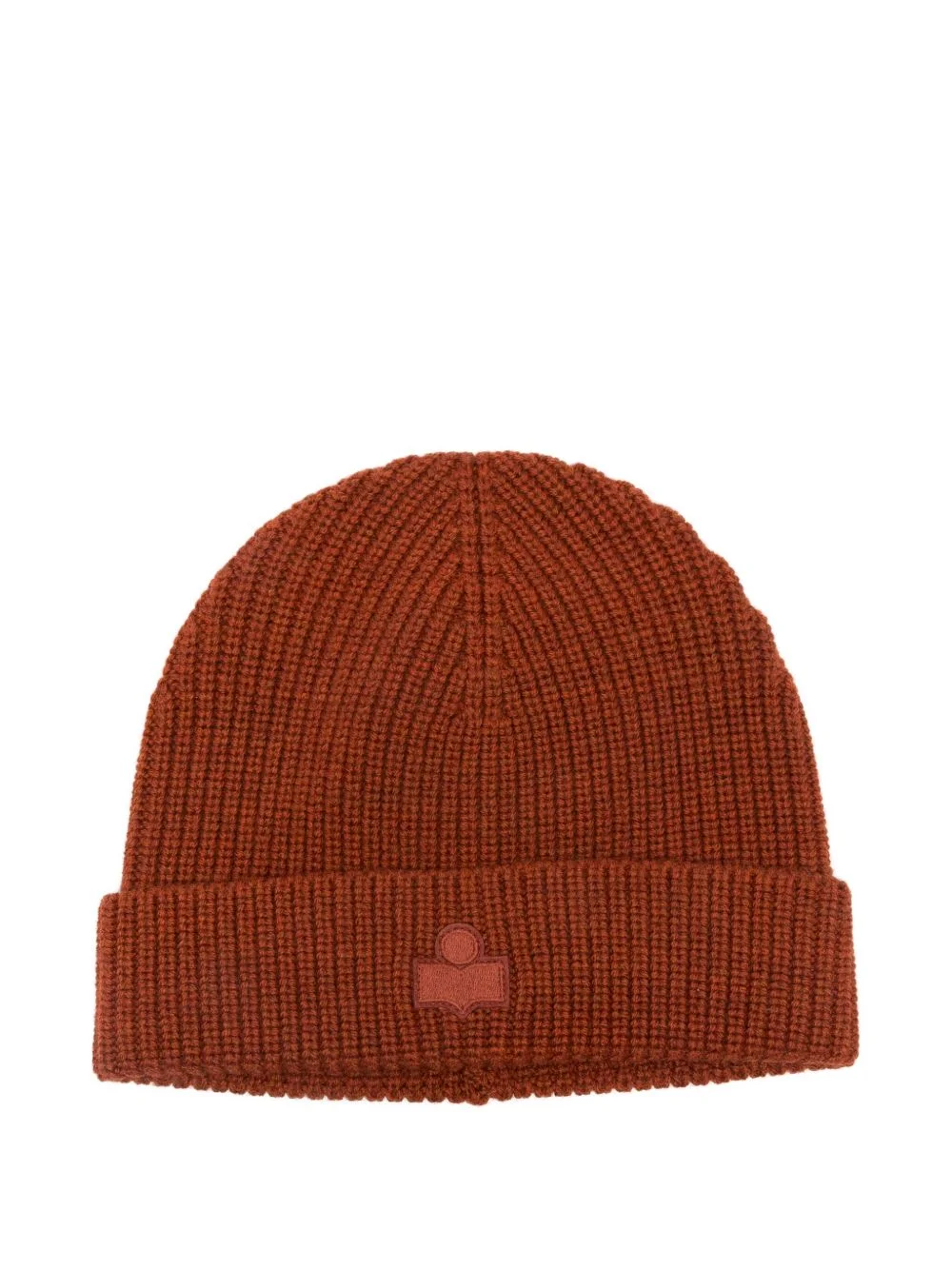 ribbed logo beanie - 1