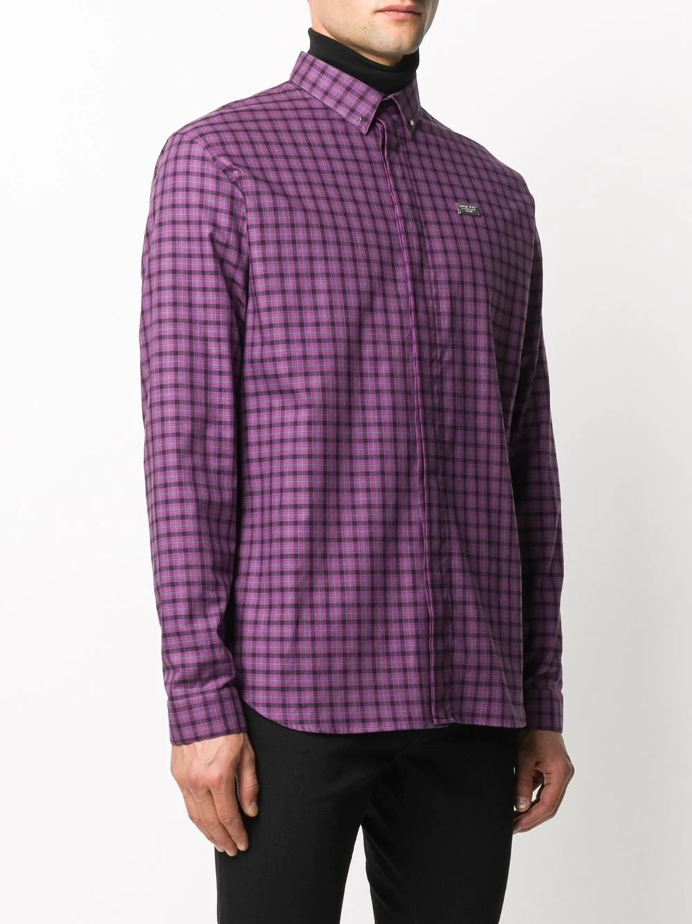 long sleeve hexagon plaque shirt - 4