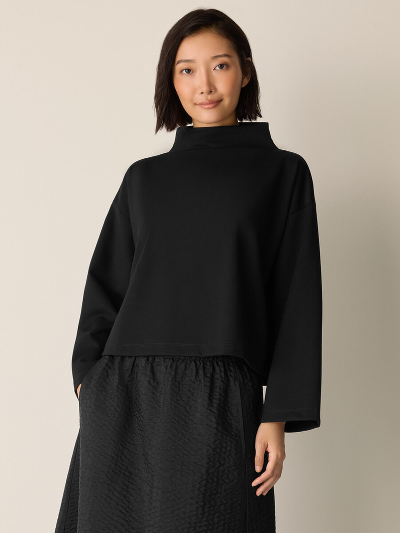 Lightweight Ponte Funnel Neck Top 3
