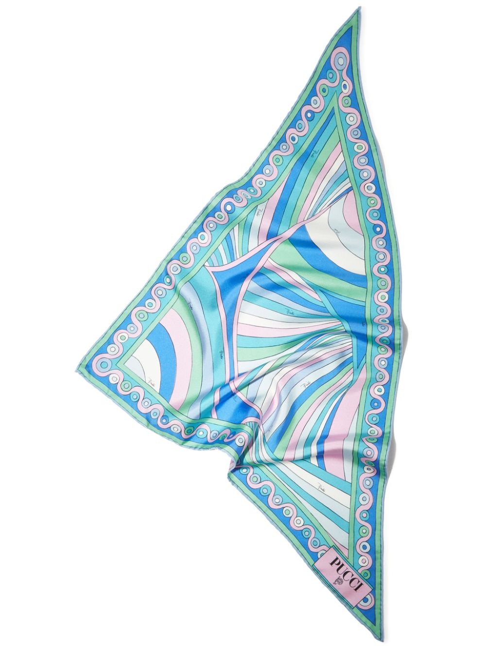 Iride and Onde-print silk scarf - 1