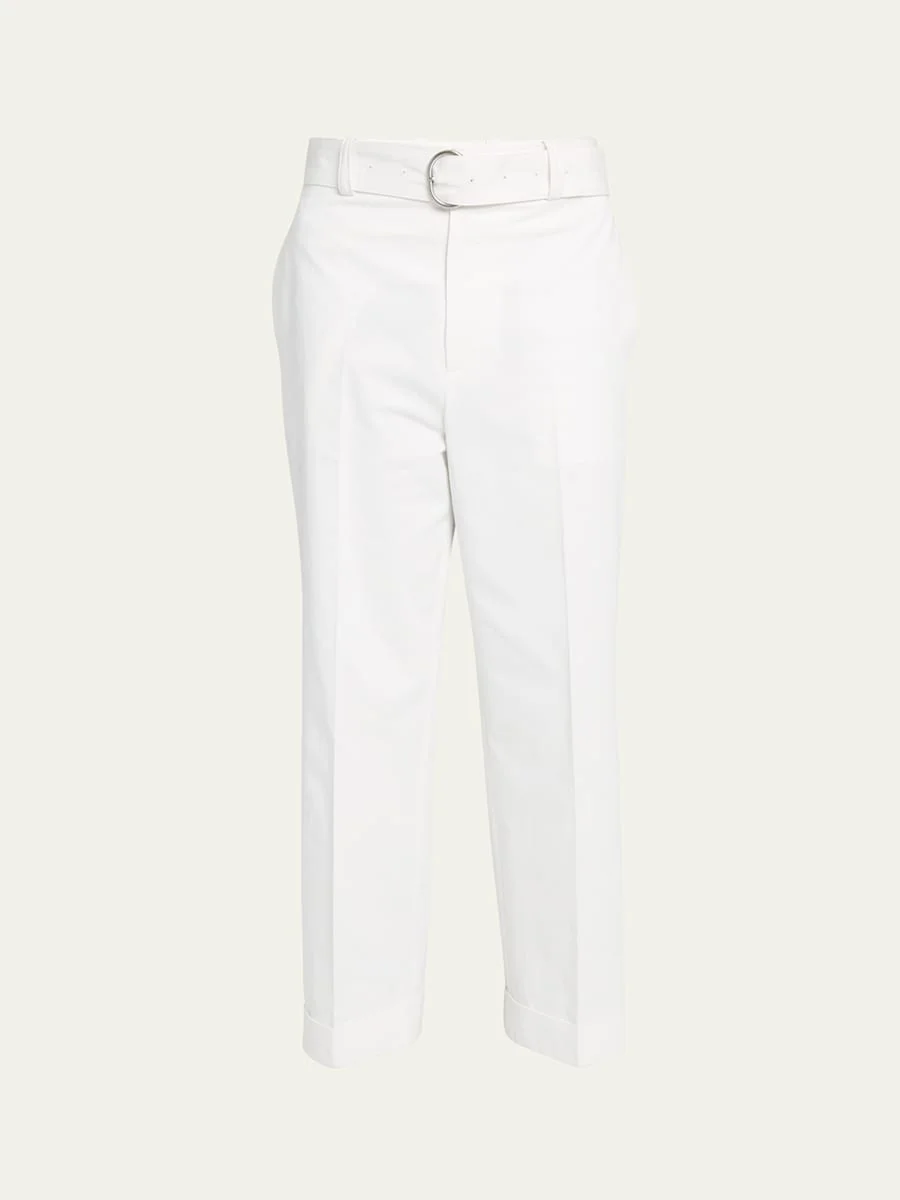 Men's Belted Cropped Trousers - 1