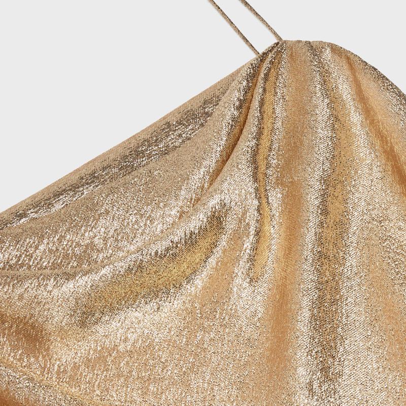 Low back lingerie dress in satin lamé 3