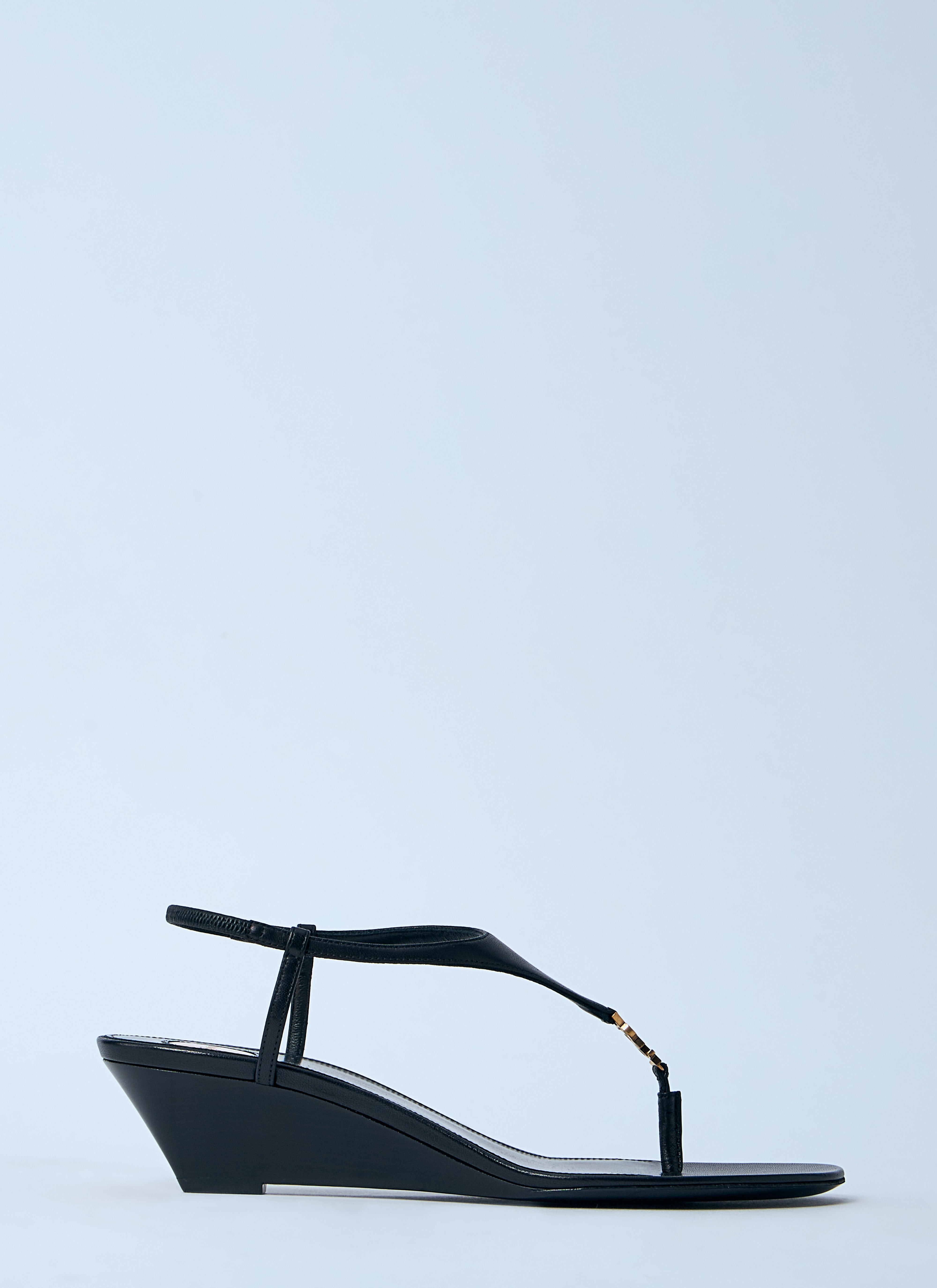 Saint Laurent Women Logo Motif Wedge Sandals - 7