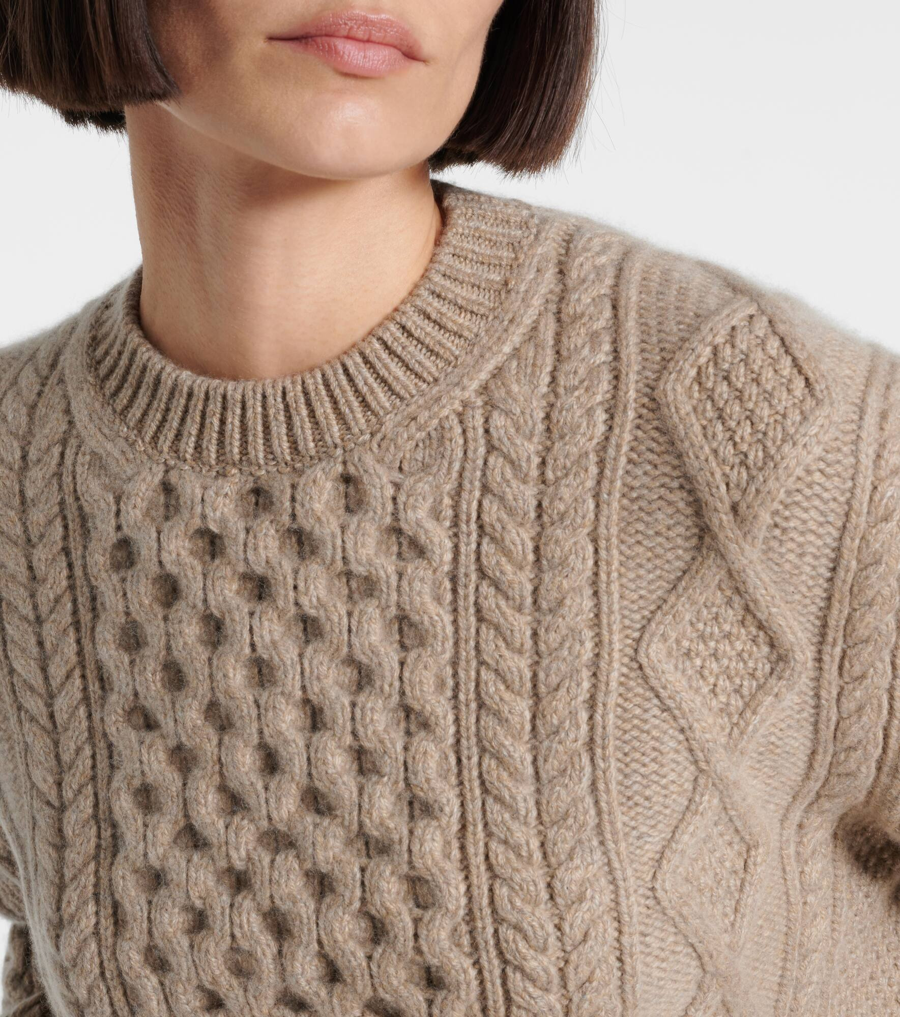Eyre Aran-knit cashmere sweater - 5