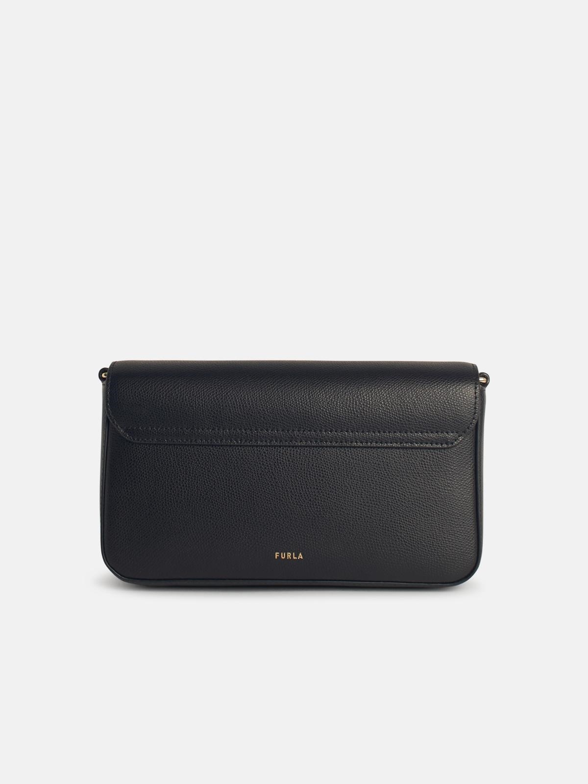 'IRIDE' SMALL BLACK LEATHER CROSSBODY BAG - 3