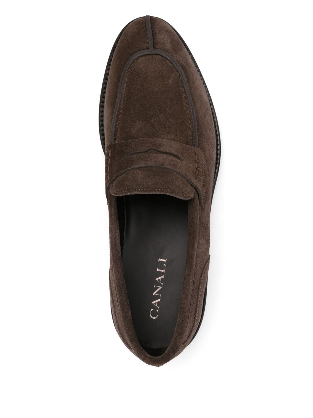 suede penny loafers - 4