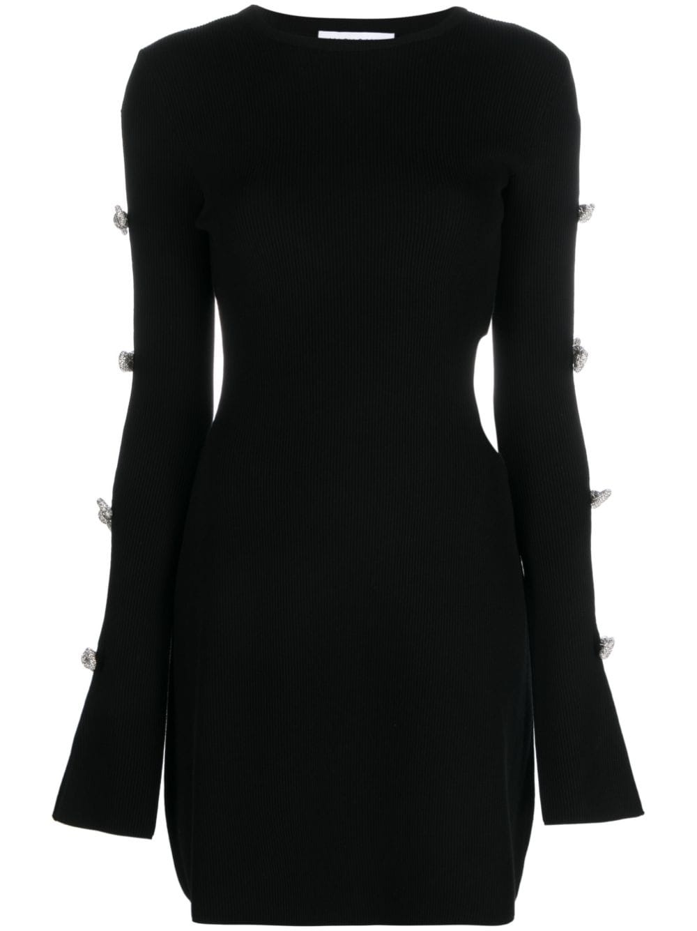 cut-out detail ribbed-knit dress - 1
