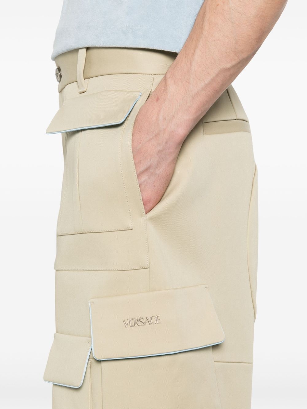 logo-embroidered cargo pants - 5