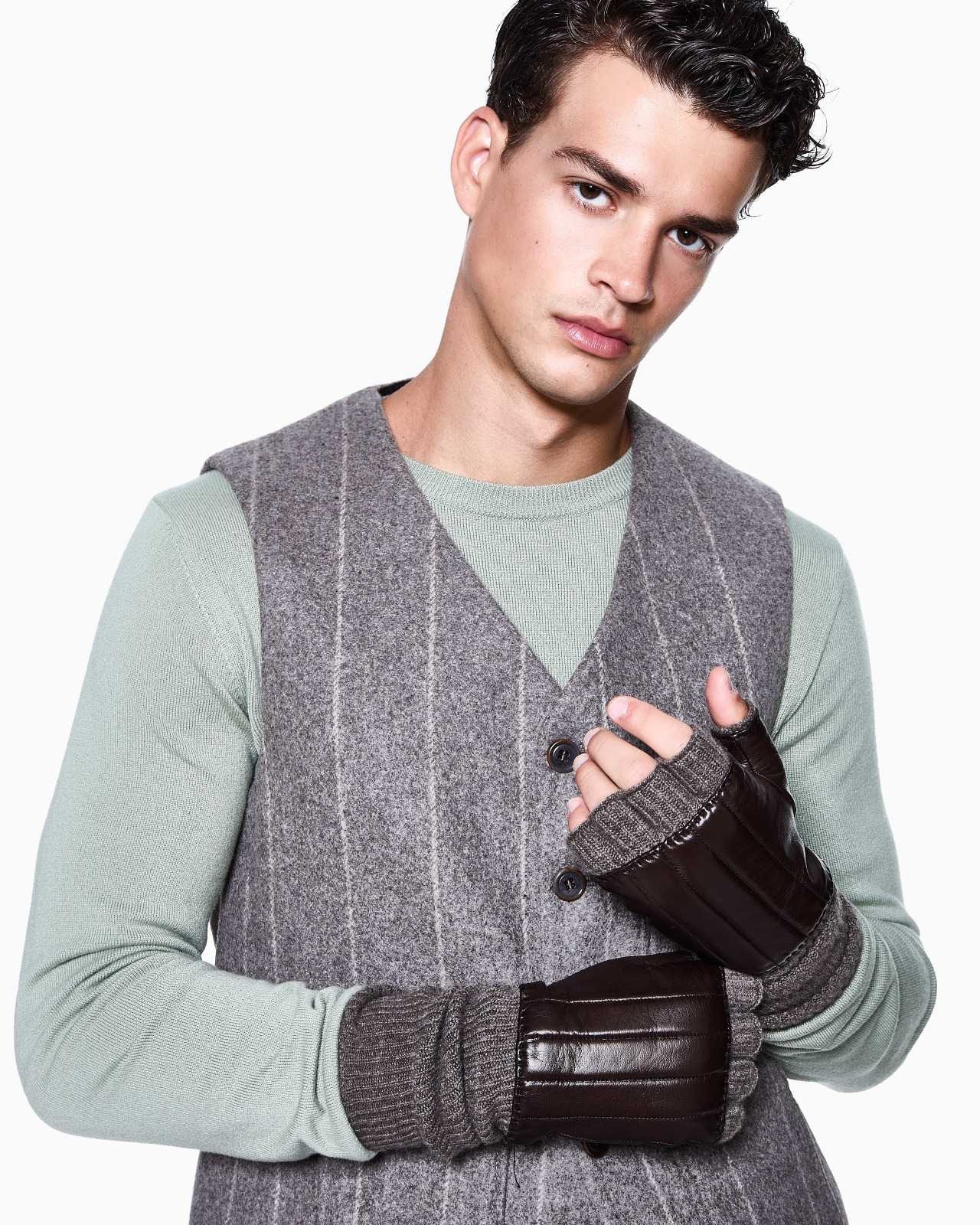 CASHMERE AND NAPPA LEATHER GLOVES - 3