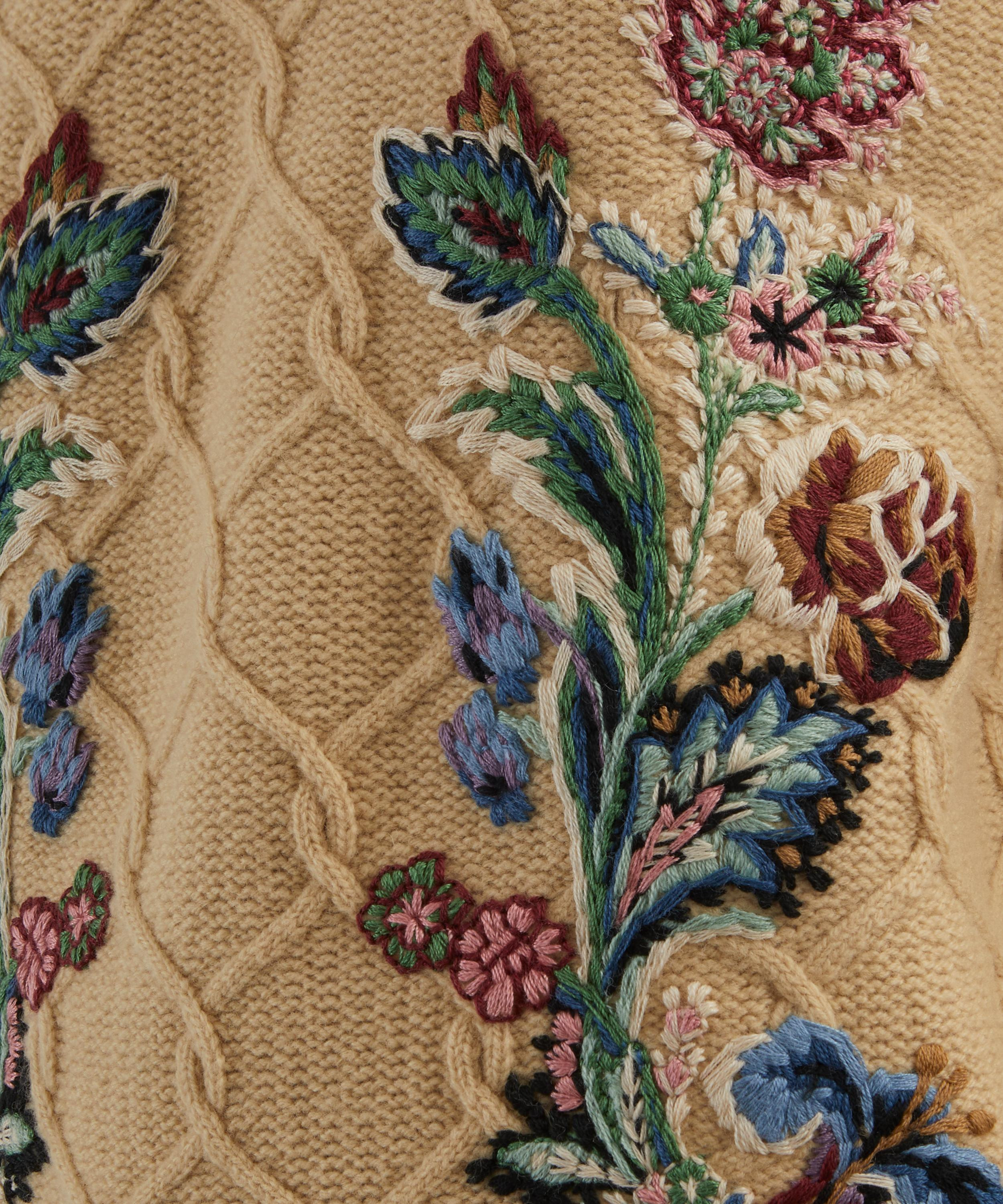 Wool-Cashmere Floral Embroidered Jumper - 5