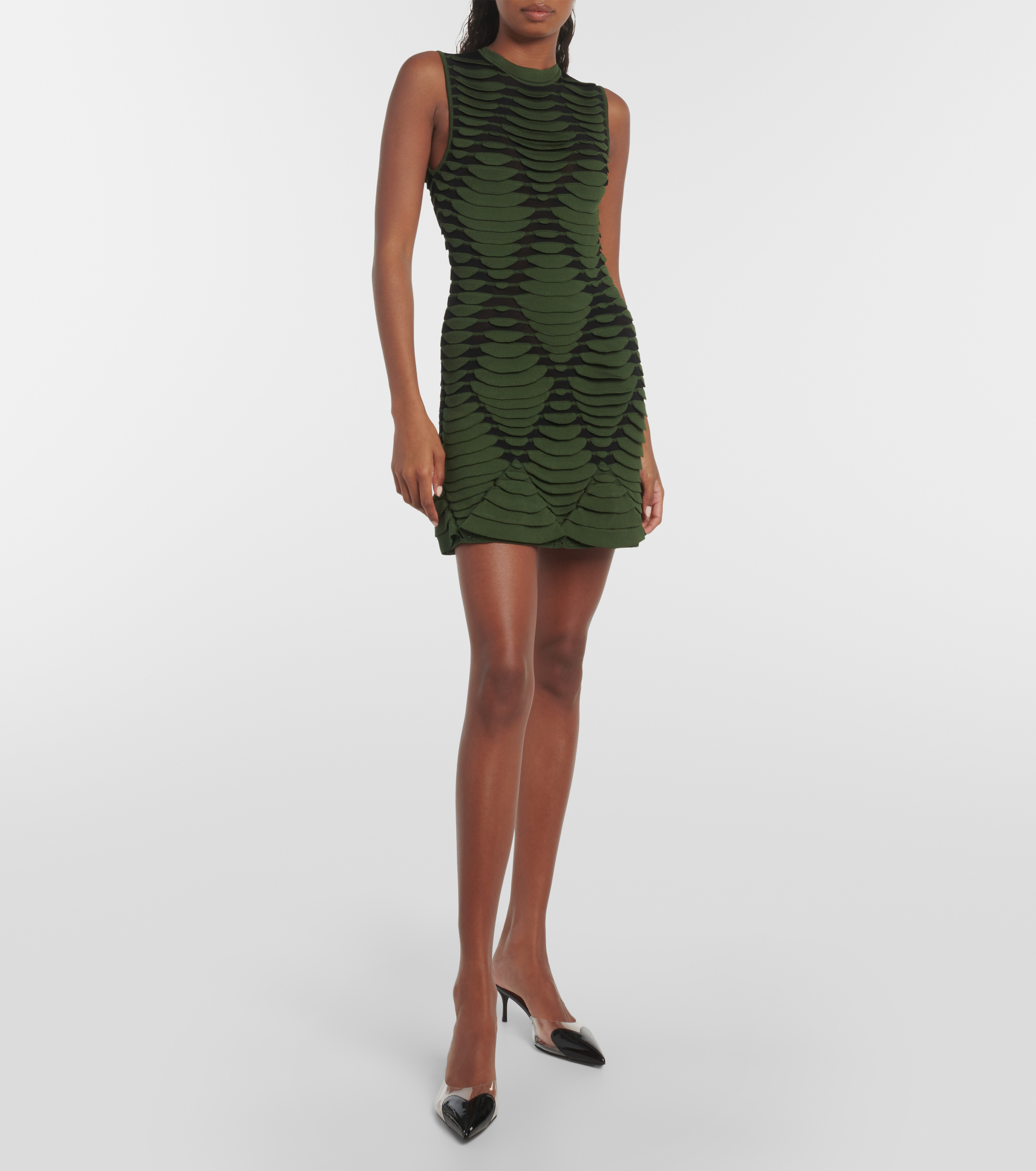 Snake-effect knit minidress - 2
