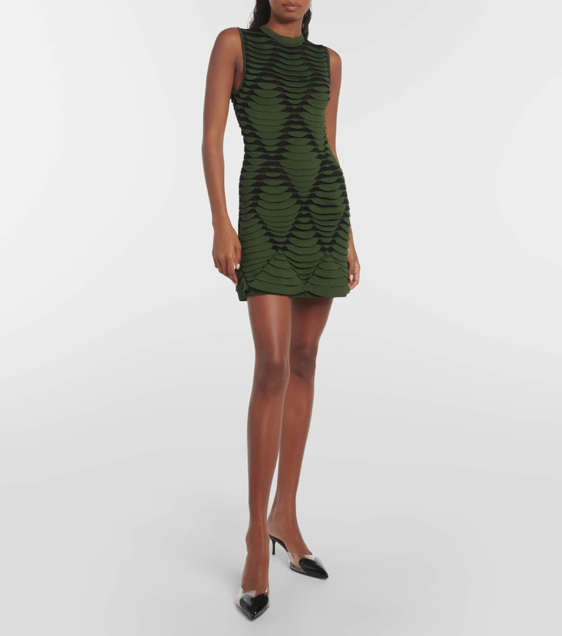 Alaïa Snake-effect knit minidress outlook