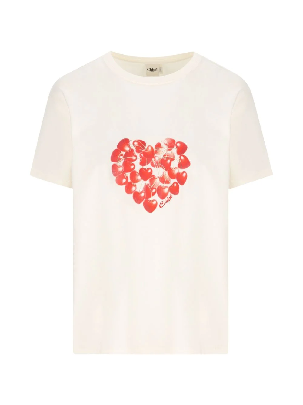 cherry-print T-shirt - 1