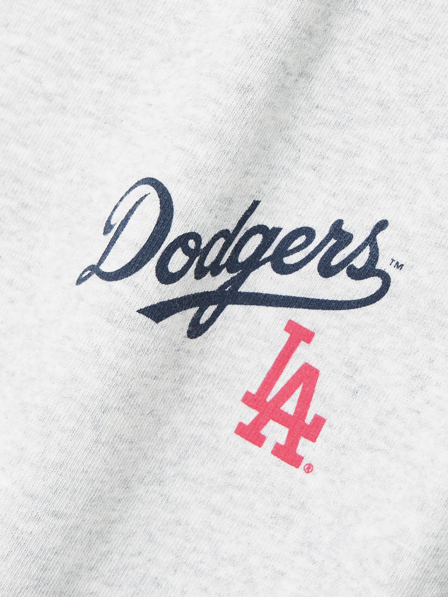 + LA Dodgers printed cotton-jersey sweatpants Light gray - 4