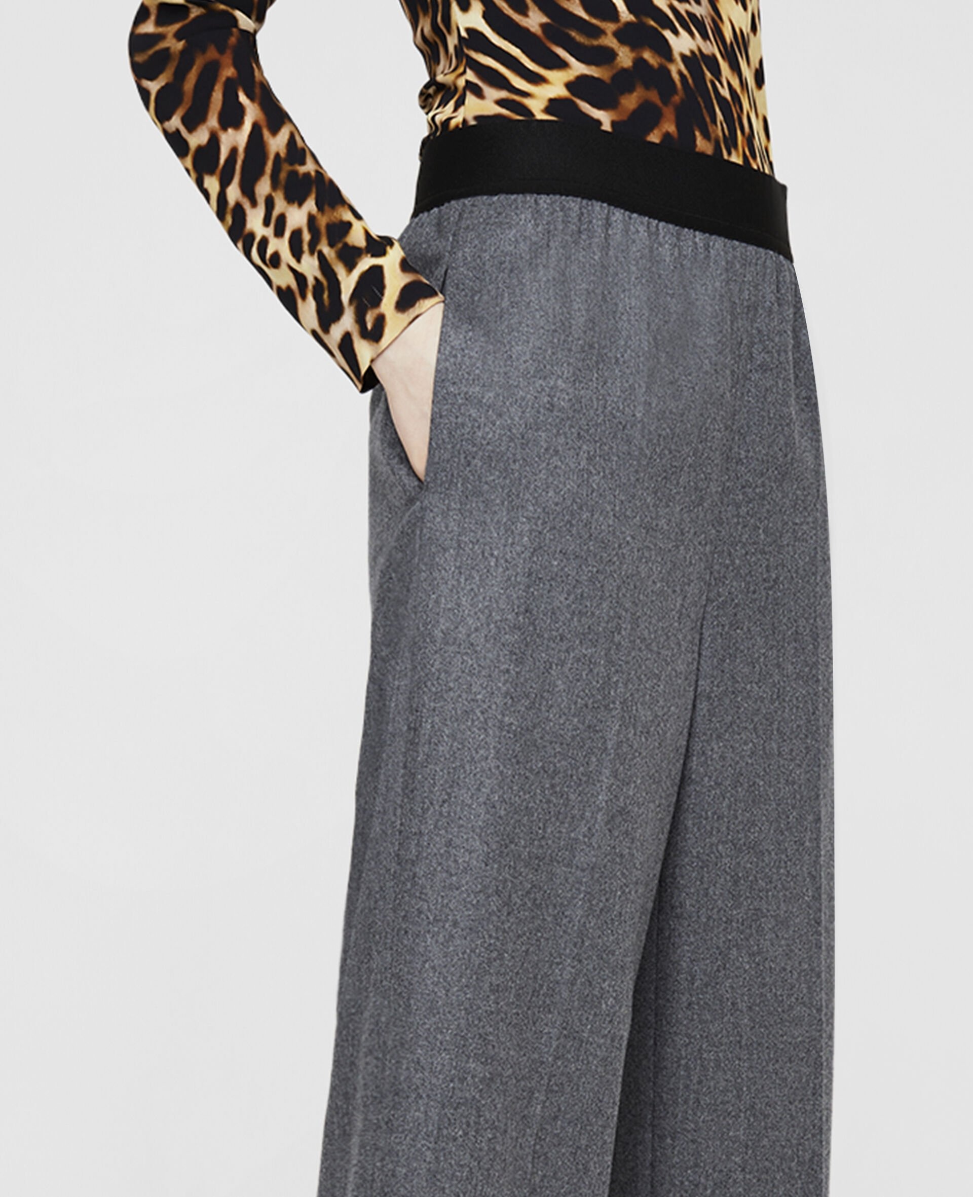 Tailored Wool Flannel Trousers - 3